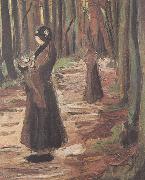 Tow Women in the Woods (nn04), Vincent Van Gogh